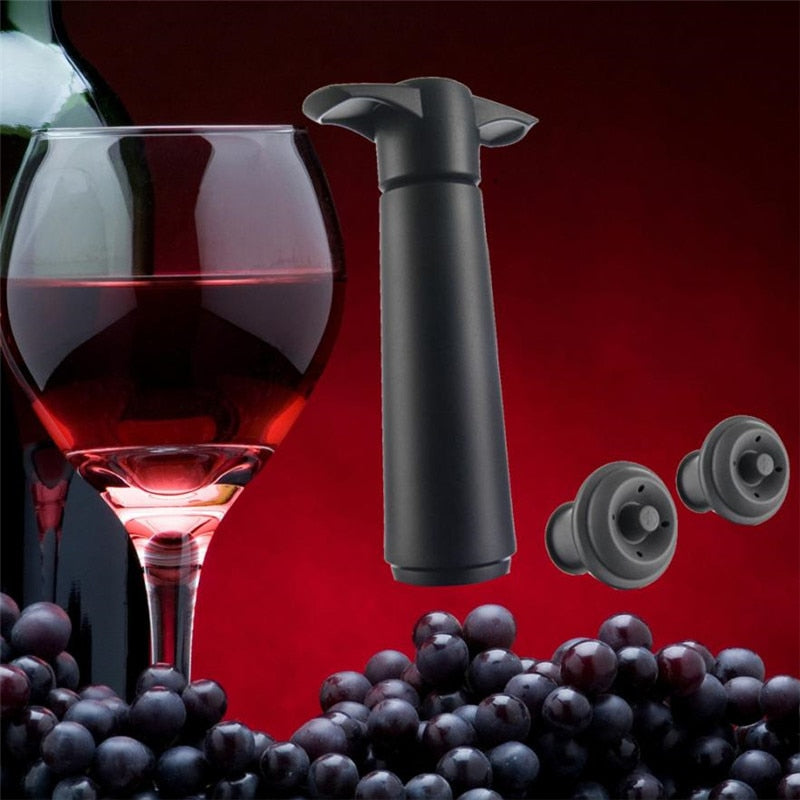 Wine Saver Pump with Reusable Silicone Stoppers by HitMyNeed