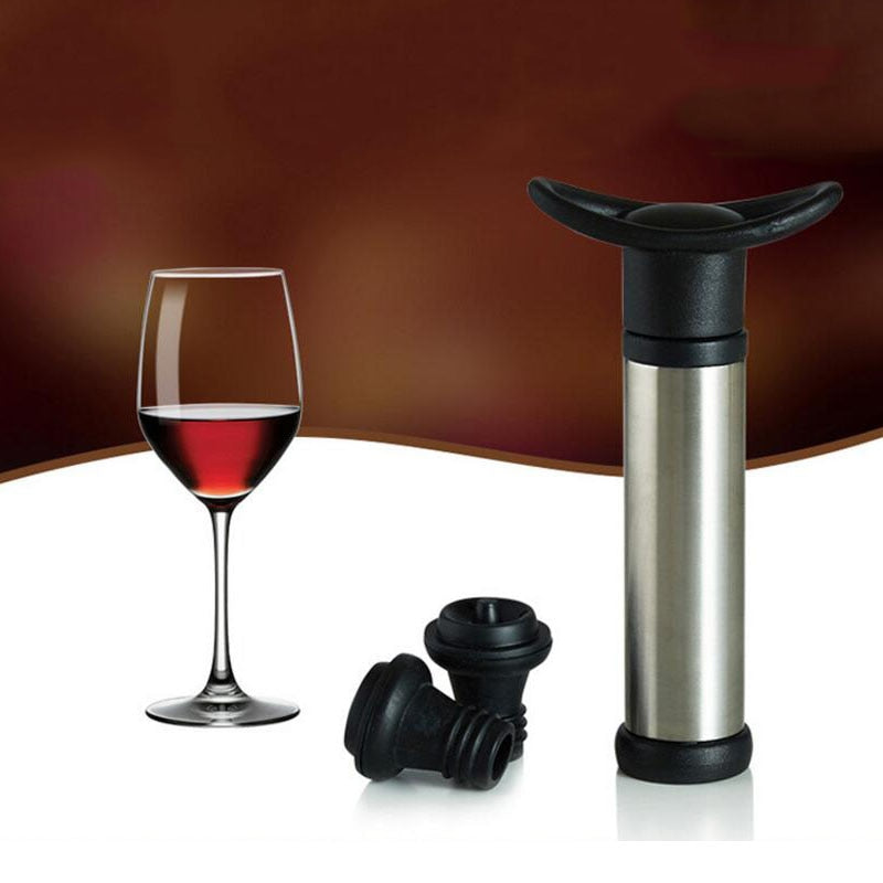 Wine Vacuum Pump with Bottle Stoppers by HitMyNeed