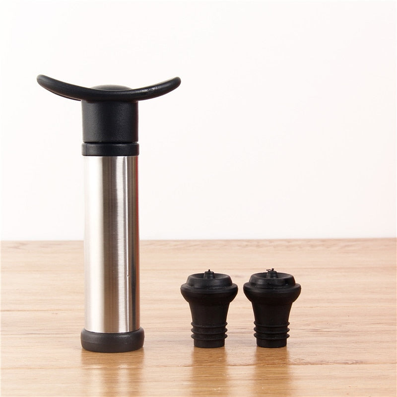 Wine Vacuum Pump with Bottle Stoppers by HitMyNeed