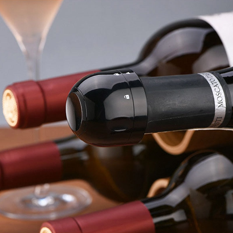 Wine Vacuum Stopper Bottle Caps (Set of 3) by HitMyNeed