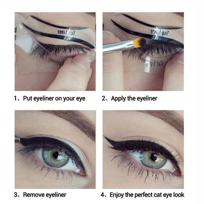 Winged Eyeliner Stencil Set for Precise Eye Makeup by HitMyNeed