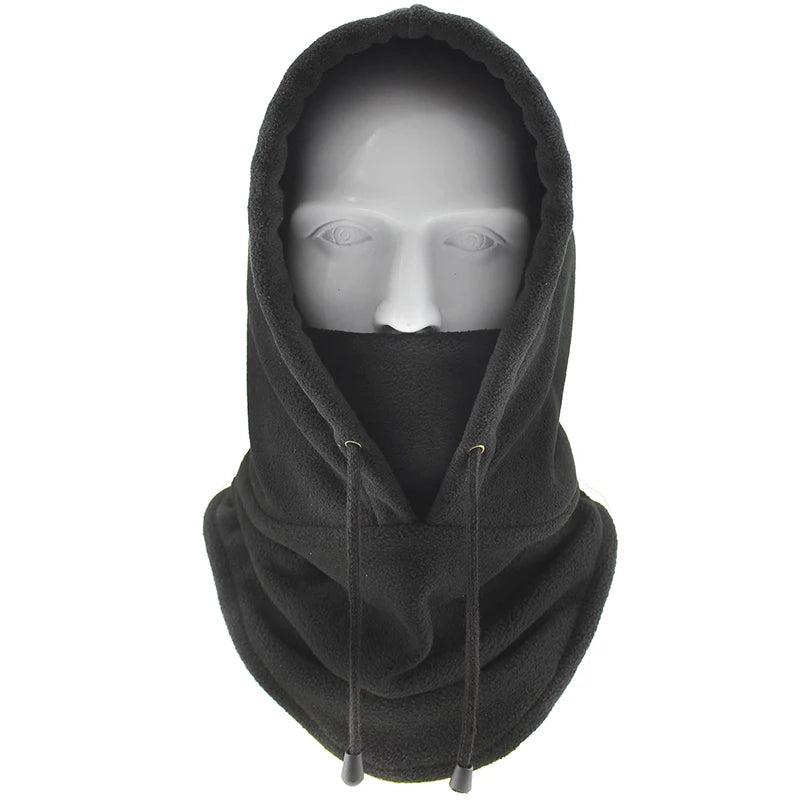 Winter Fleece Cycling Bomber Hat with Full Face Cover a-style-black by HitMyNeed
