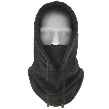 Winter Fleece Cycling Bomber Hat with Full Face Cover a-style-black by HitMyNeed