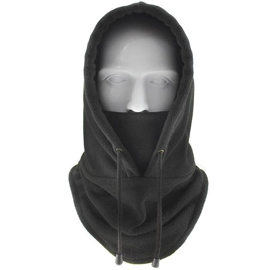 Winter Fleece Cycling Bomber Hat with Full Face Cover a-style-black by HitMyNeed