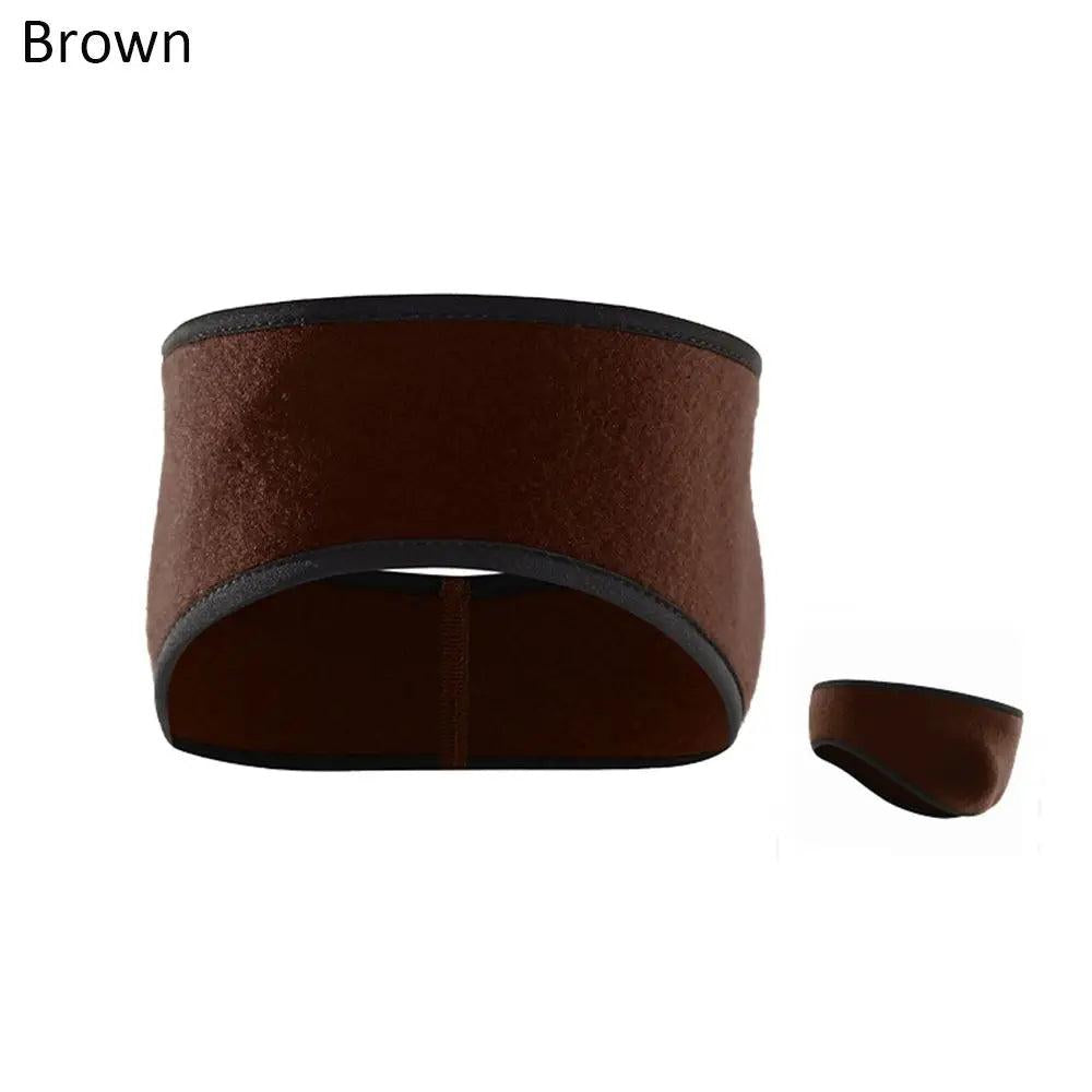 Winter Fleece Ear Warmer Headband brown by HitMyNeed