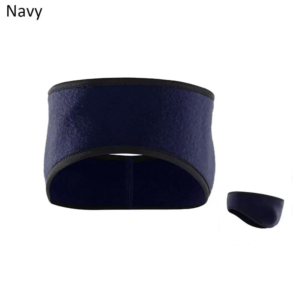 Winter Fleece Ear Warmer Headband navy by HitMyNeed