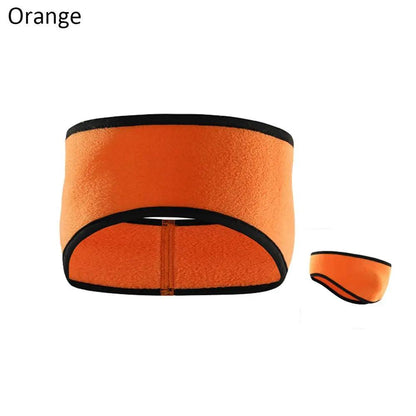 Winter Fleece Ear Warmer Headband orange by HitMyNeed