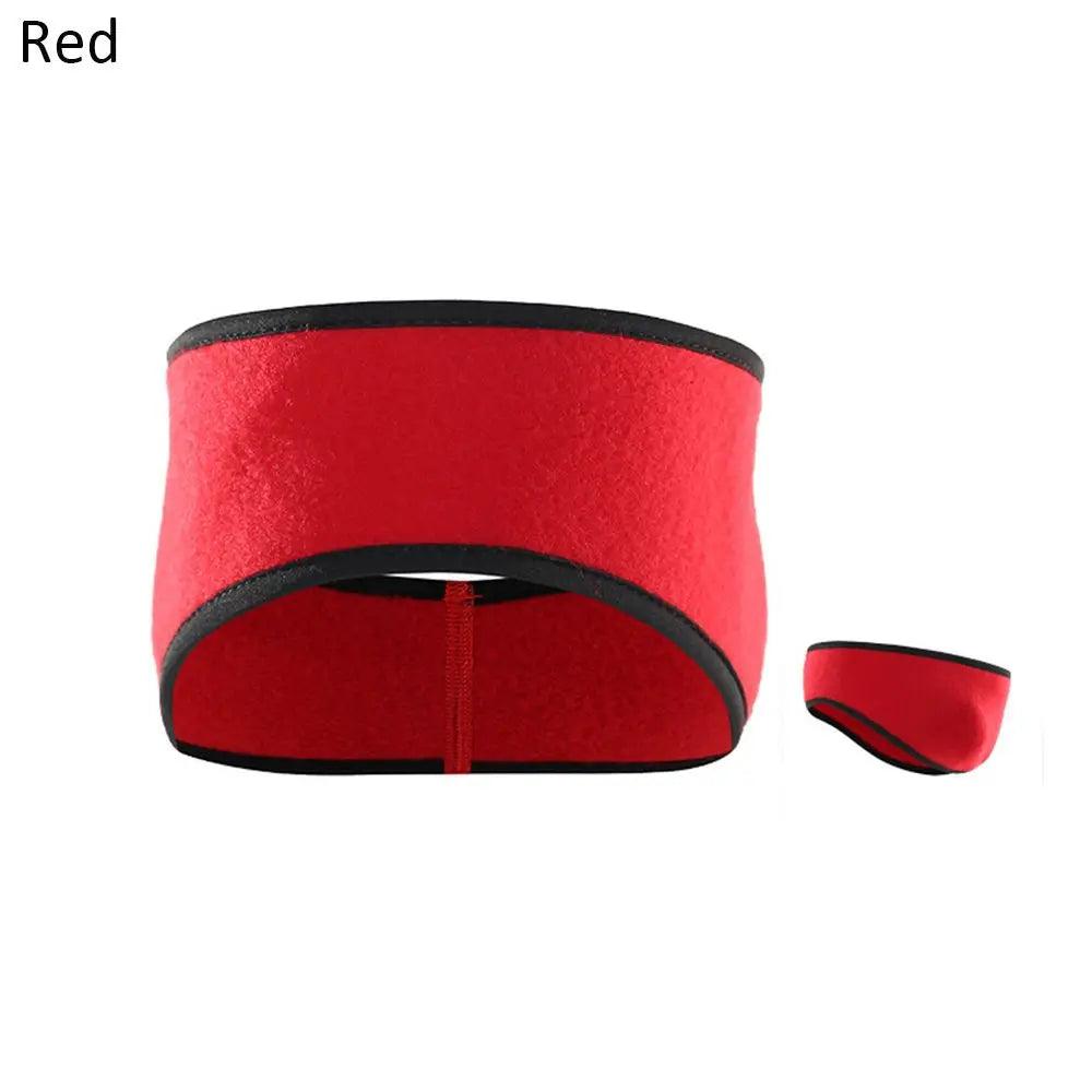 Winter Fleece Ear Warmer Headband red by HitMyNeed