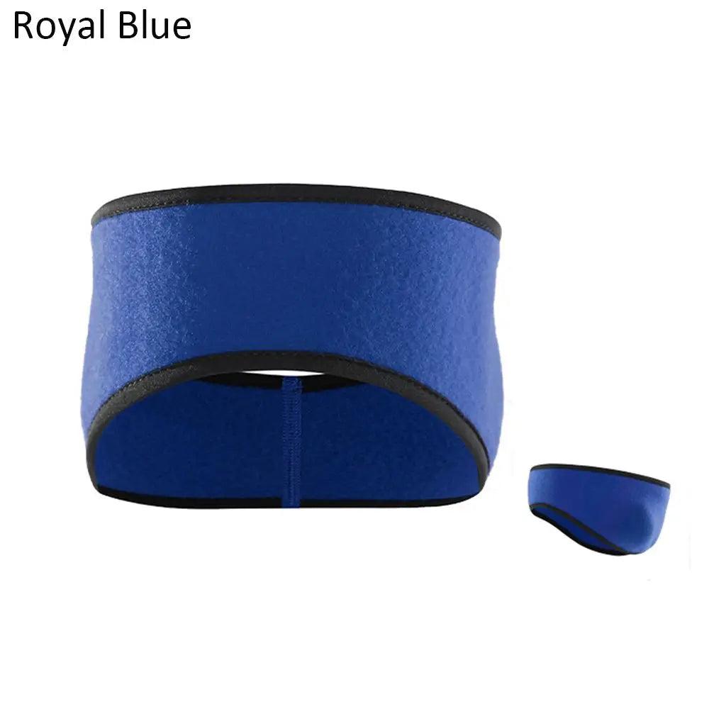 Winter Fleece Ear Warmer Headband royal-blue by HitMyNeed