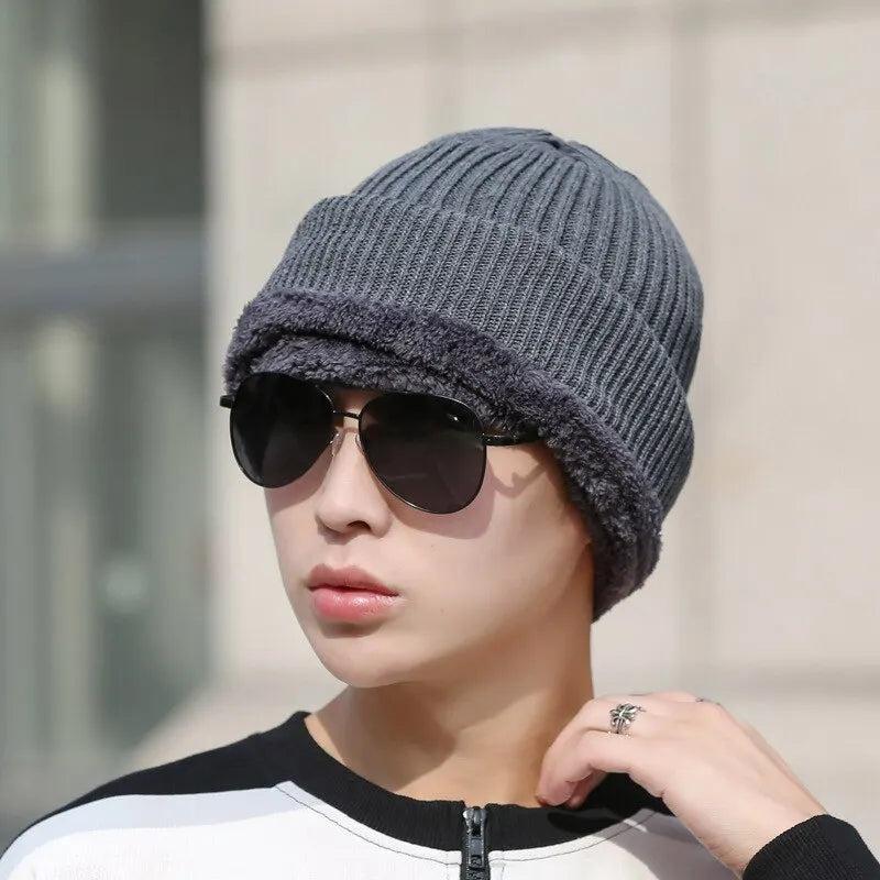 Winter Knit Balaclava Hat with Integrated Neck Warmer by HitMyNeed
