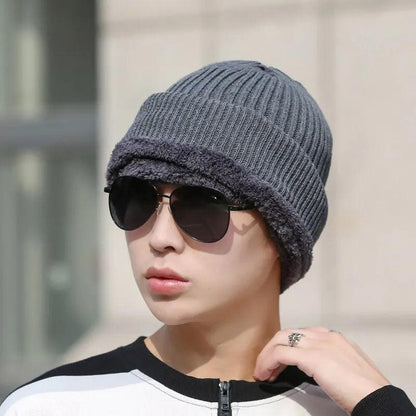 Winter Knit Balaclava Hat with Integrated Neck Warmer by HitMyNeed