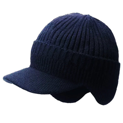 Winter Knit Men's Hat with Scarf & Ear Protection by HitMyNeed