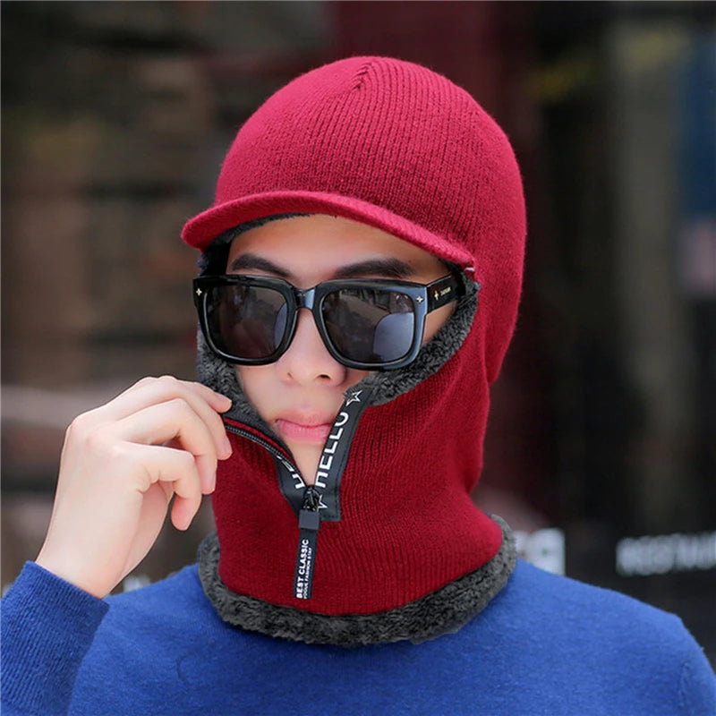 Winter Knit Wool Hat with Ear & Neck Protection by HitMyNeed