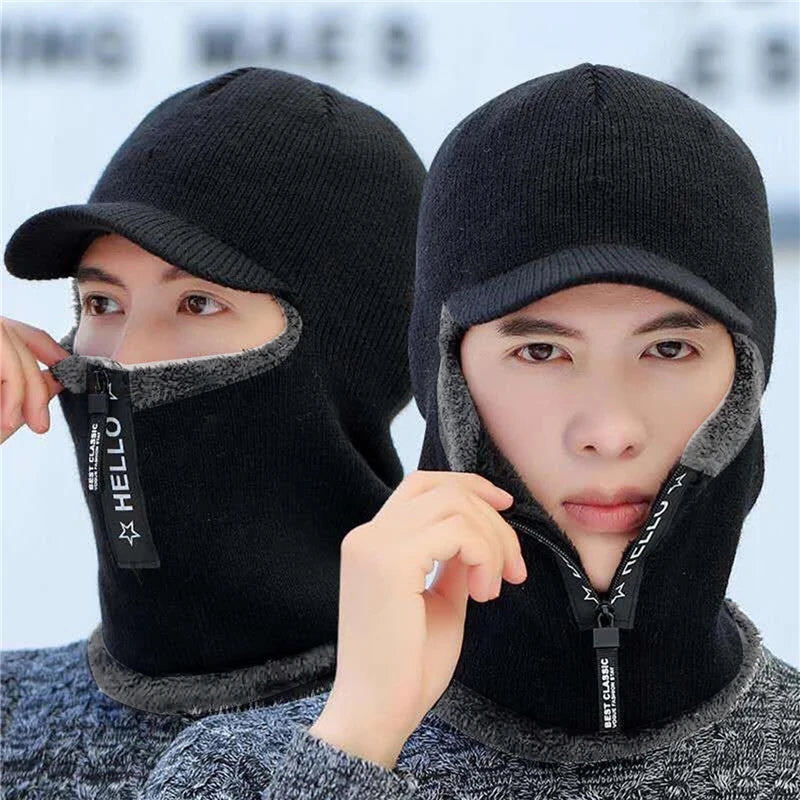 Winter Knit Wool Hat with Ear & Neck Protection by HitMyNeed