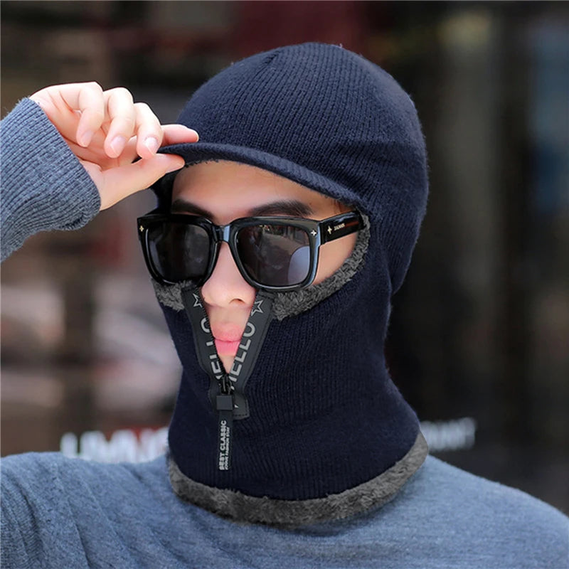 Winter Knit Wool Hat with Ear & Neck Protection by HitMyNeed