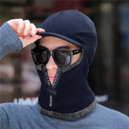 Winter Knit Wool Hat with Ear & Neck Protection by HitMyNeed