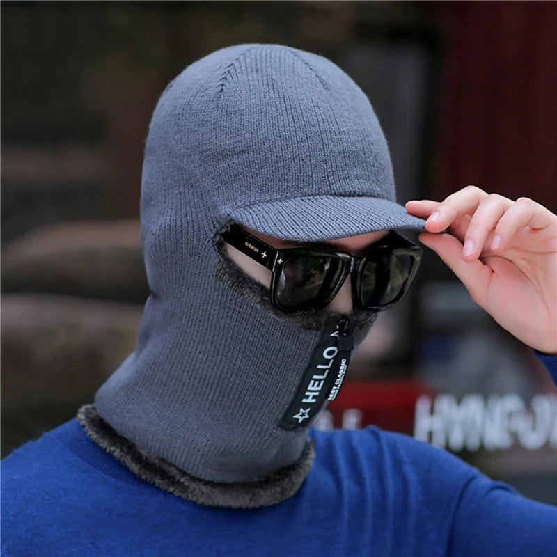 Winter Knit Wool Hat with Ear & Neck Protection by HitMyNeed