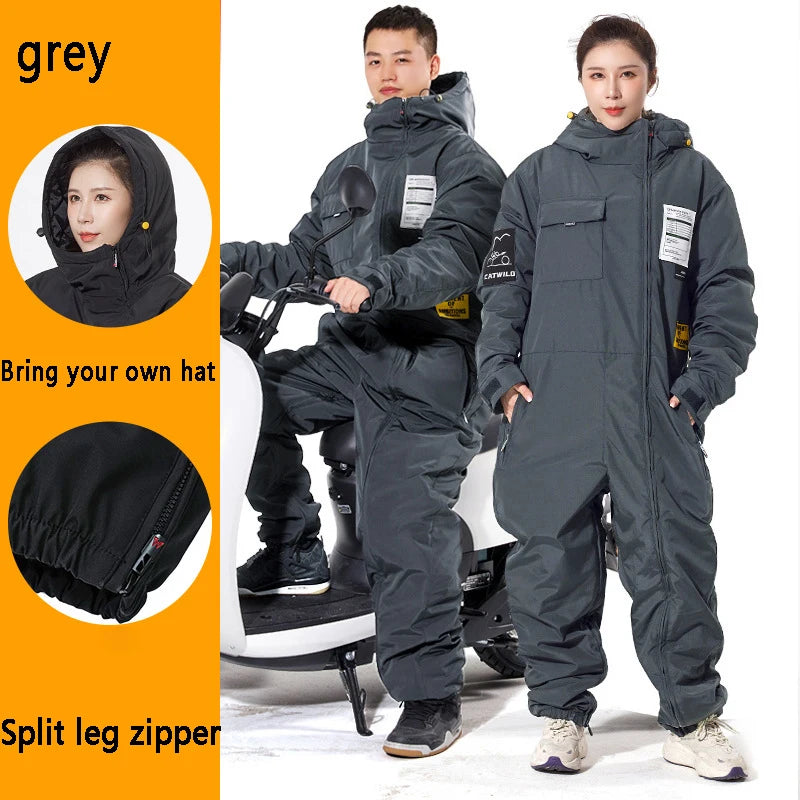 Winter Motorcycle Jacket Suit ColdProof & Windproof gray xxxl by HitMyNeed