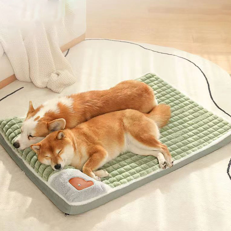 Winter Plaid Sofa Dog & Cat Bed, Removable Cover by HitMyNeed