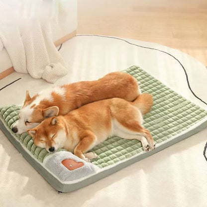 Winter Plaid Sofa Dog & Cat Bed, Removable Cover by HitMyNeed
