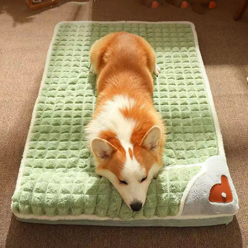 Winter Plaid Sofa Dog & Cat Bed, Removable Cover by HitMyNeed