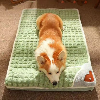 Winter Plaid Sofa Dog & Cat Bed, Removable Cover by HitMyNeed