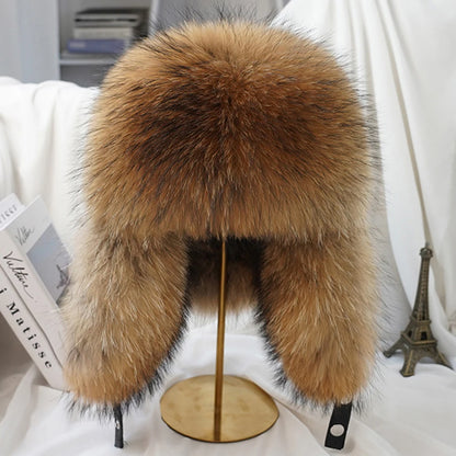Winter Silver Fox Fur Ushanka Trapper Hat by HitMyNeed