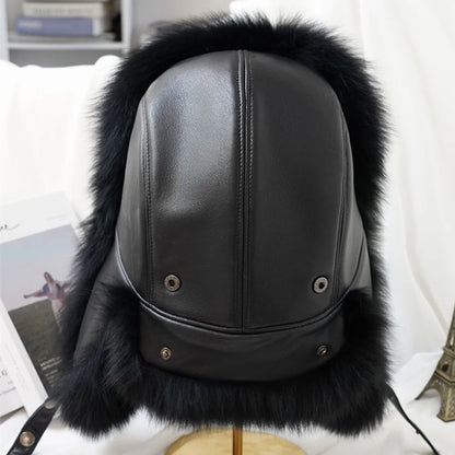 Winter Silver Fox Fur Ushanka Trapper Hat by HitMyNeed