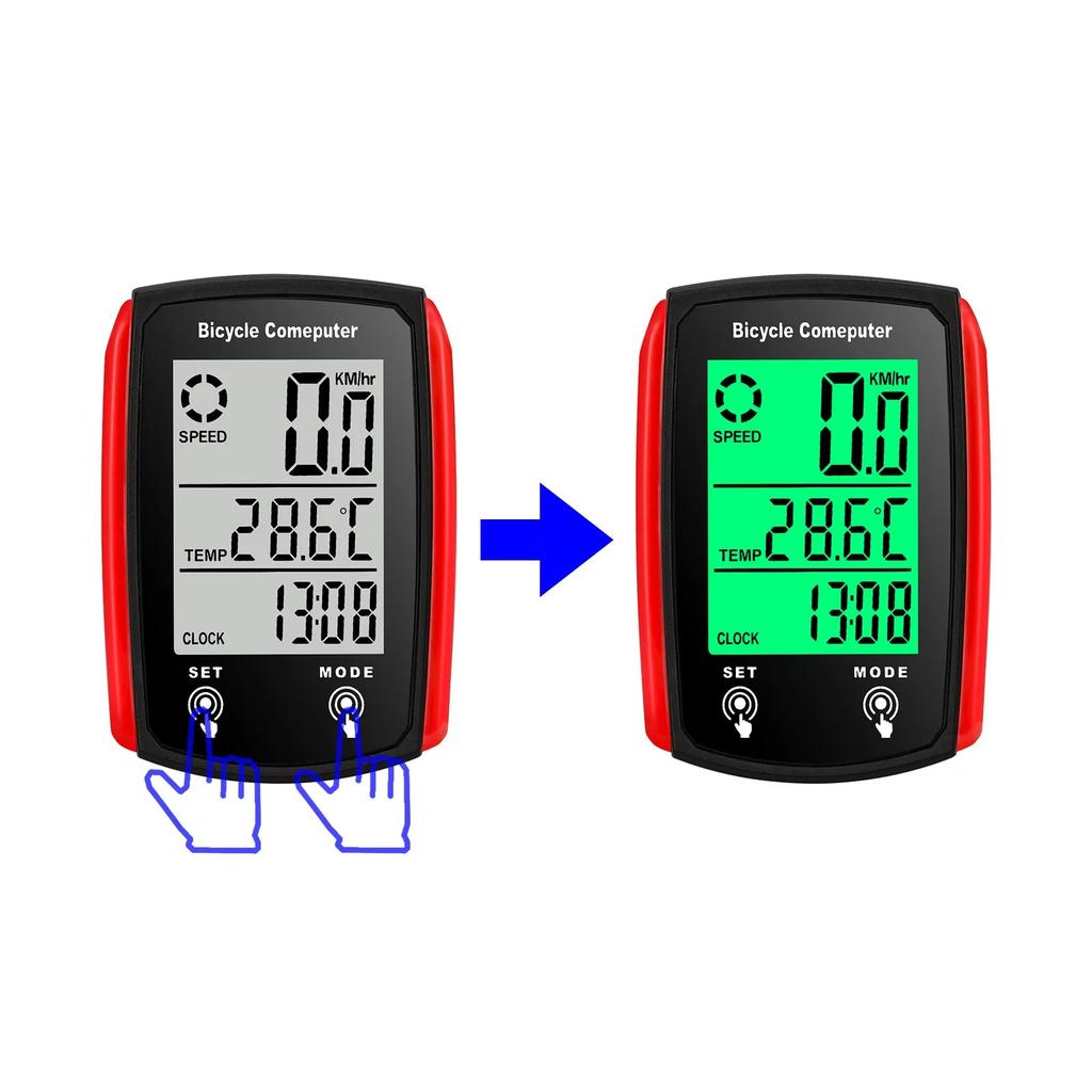 Wired Bike Computer Odometer with LCD Speed Display by HitMyNeed