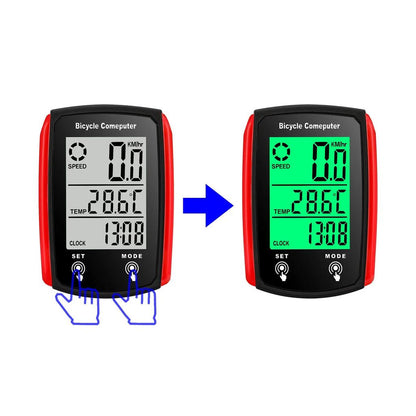 Wired Bike Computer Odometer with LCD Speed Display by HitMyNeed