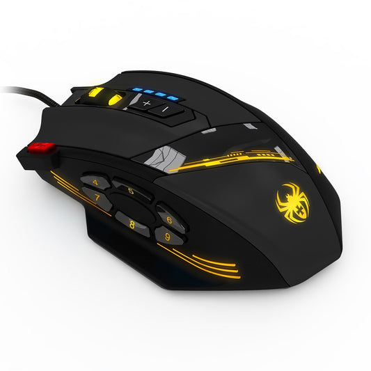 Wired RGB Gaming Mouse with 12 Programmable Buttons by HitMyNeed