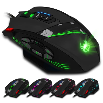 Wired RGB Gaming Mouse with 12 Programmable Buttons by HitMyNeed