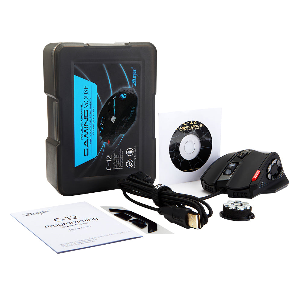 Wired RGB Gaming Mouse with 12 Programmable Buttons by HitMyNeed