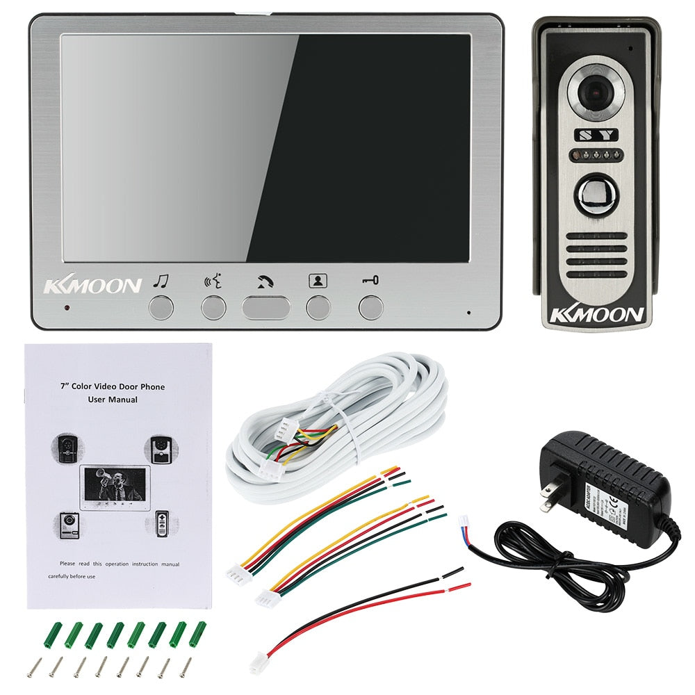 Wired Video Door Phone System with 7" Monitor by HitMyNeed