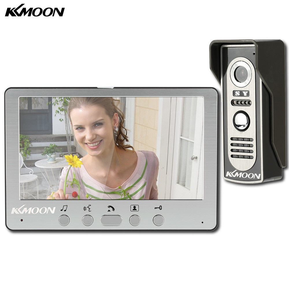 Wired Video Door Phone System with 7" Monitor by HitMyNeed
