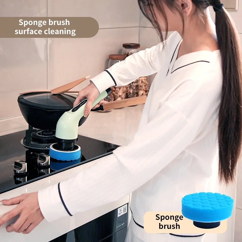 Wireless 9-in-1 Electric Spin Cleaning Brush by HitMyNeed