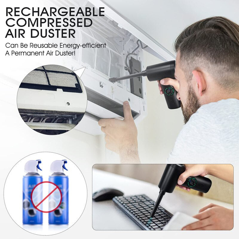 Wireless Air Duster & Mini Vacuum for Electronics by HitMyNeed