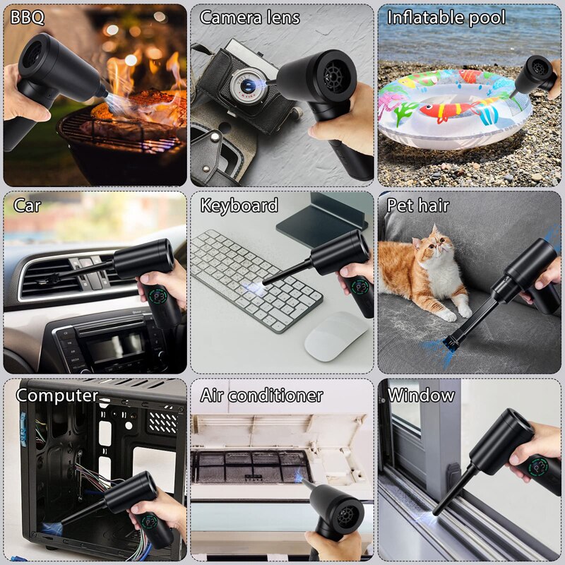 Wireless Air Duster & Mini Vacuum for Electronics by HitMyNeed