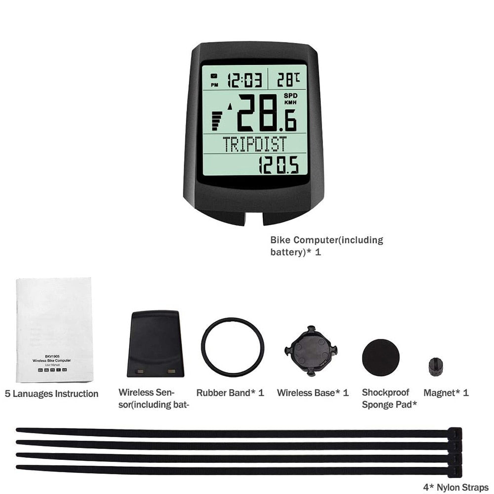 Wireless Bike Speedometer with LCD Display by HitMyNeed
