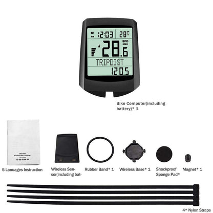 Wireless Bike Speedometer with LCD Display by HitMyNeed