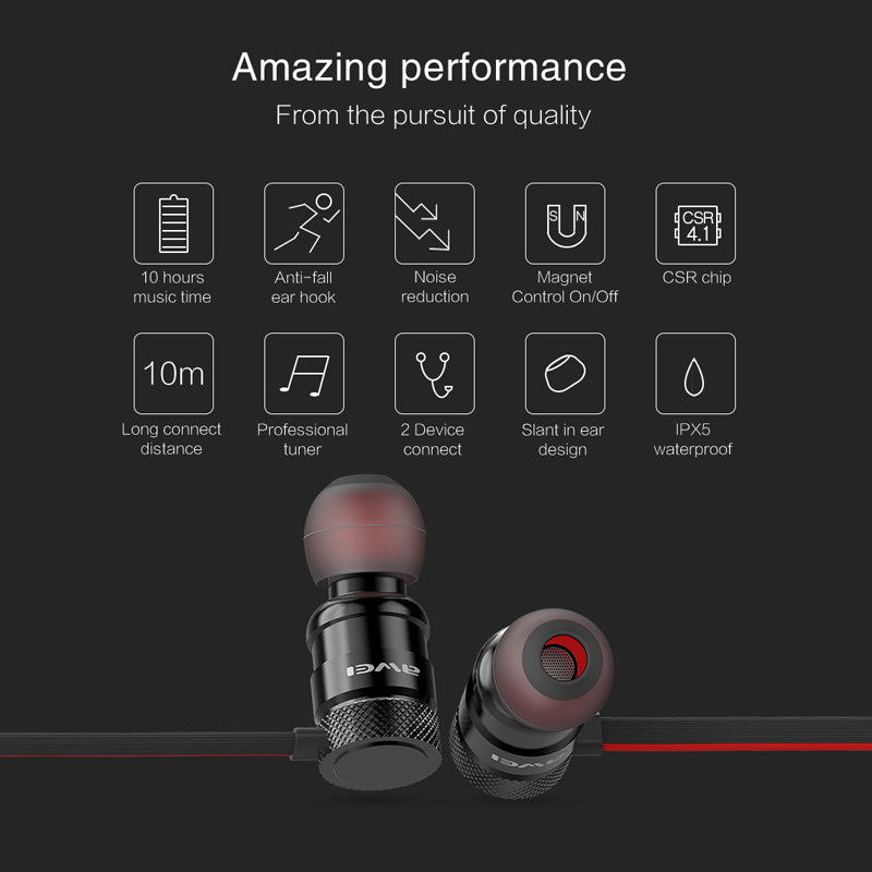 Wireless Bluetooth Earphones with Noise Reduction by HitMyNeed