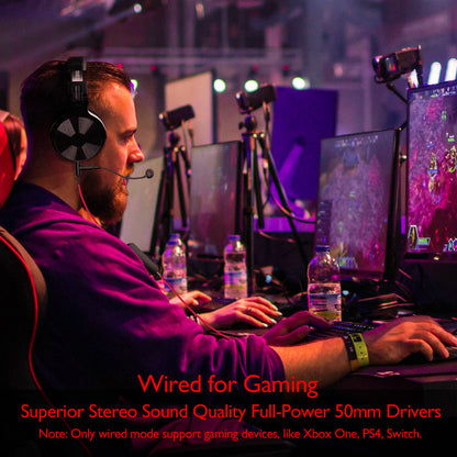 Wireless Bluetooth Gaming Headset with Mic by HitMyNeed
