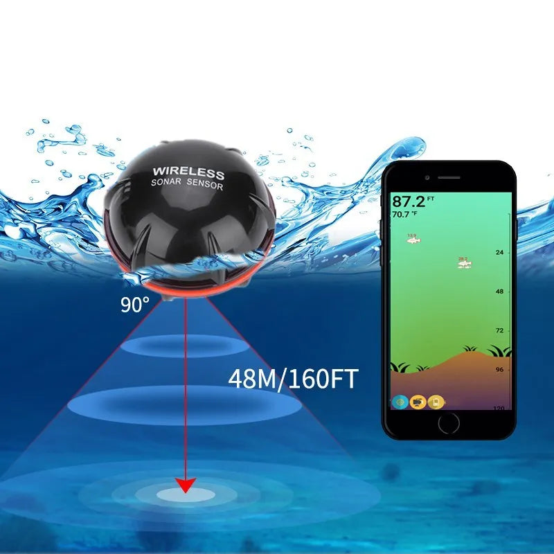 Wireless Bluetooth Sonar Fish Finder 160ft by HitMyNeed