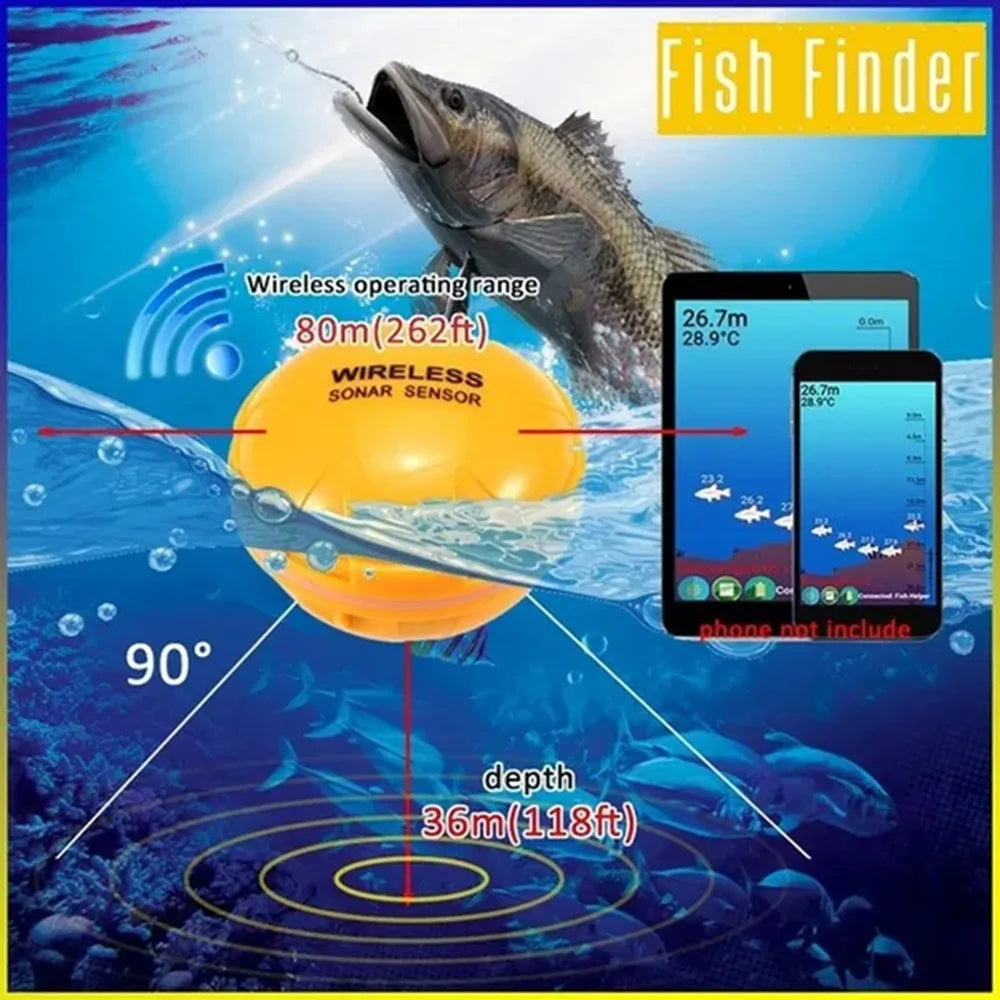 Wireless Bluetooth Sonar Fish Finder 160ft by HitMyNeed