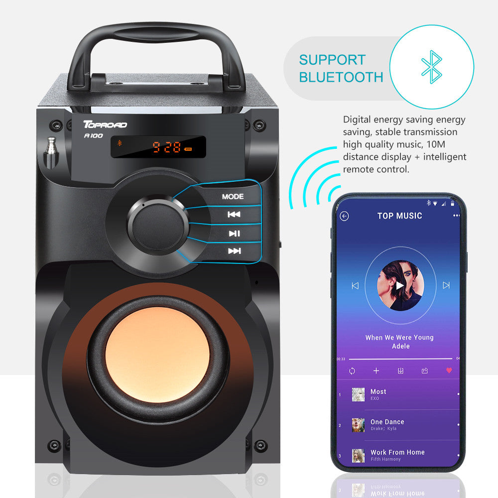 Wireless Bluetooth Stereo Speaker with Heavy Bass by HitMyNeed