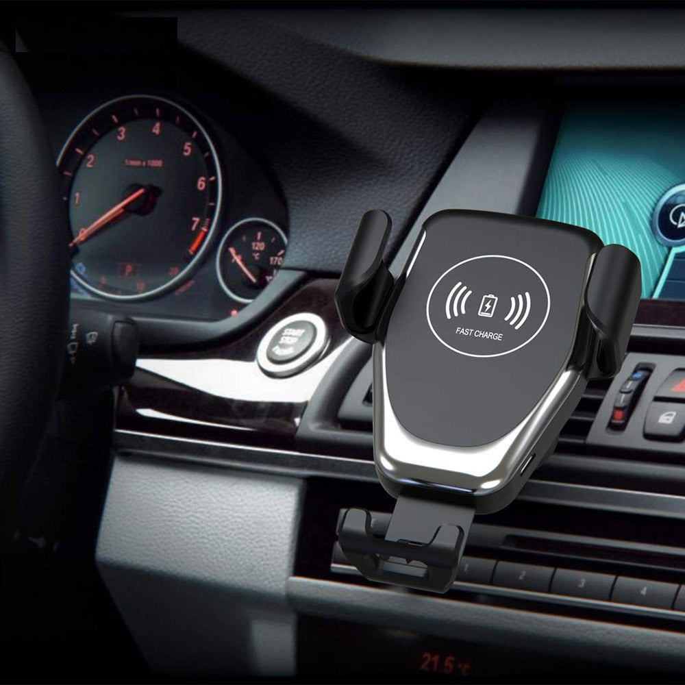 Wireless Car Charger Mount with Auto-Clamp by HitMyNeed