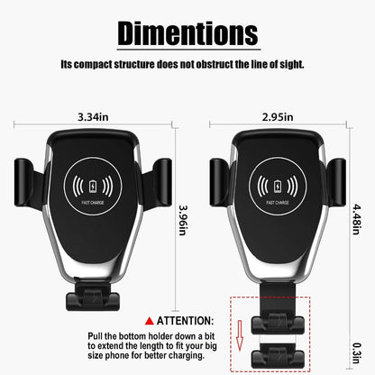 Wireless Car Charger Mount with Auto-Clamp by HitMyNeed