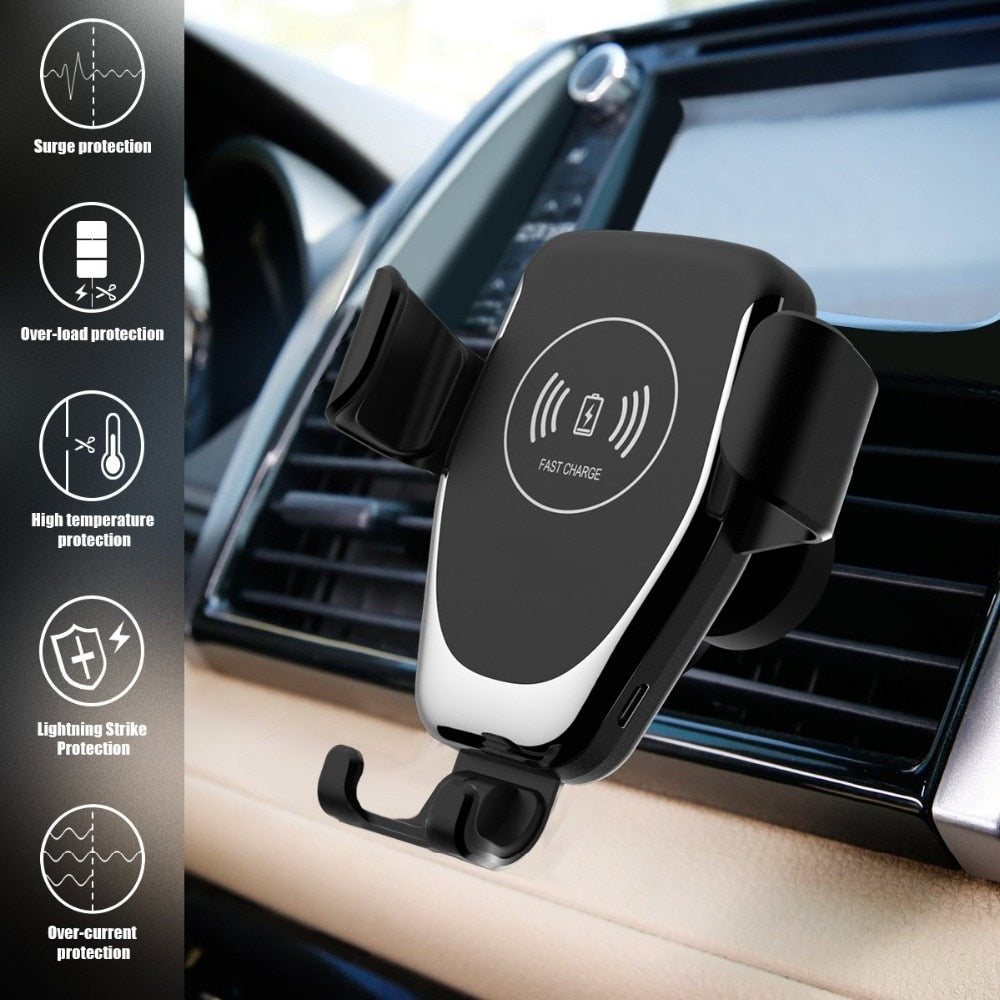 Wireless Car Charger Mount with Auto-Clamp by HitMyNeed