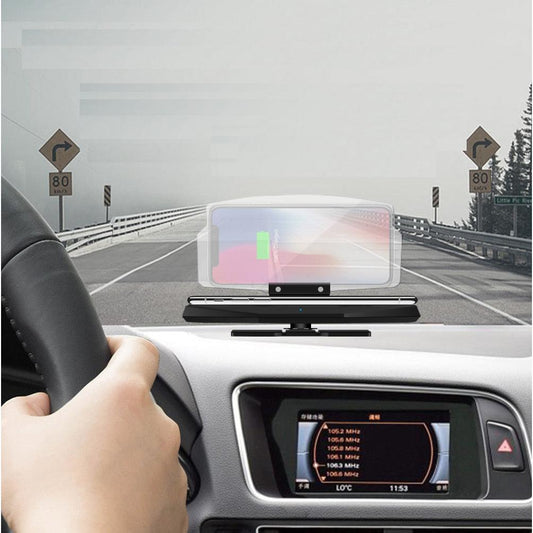 Wireless Car Charger Phone Dock with HUD Display by HitMyNeed