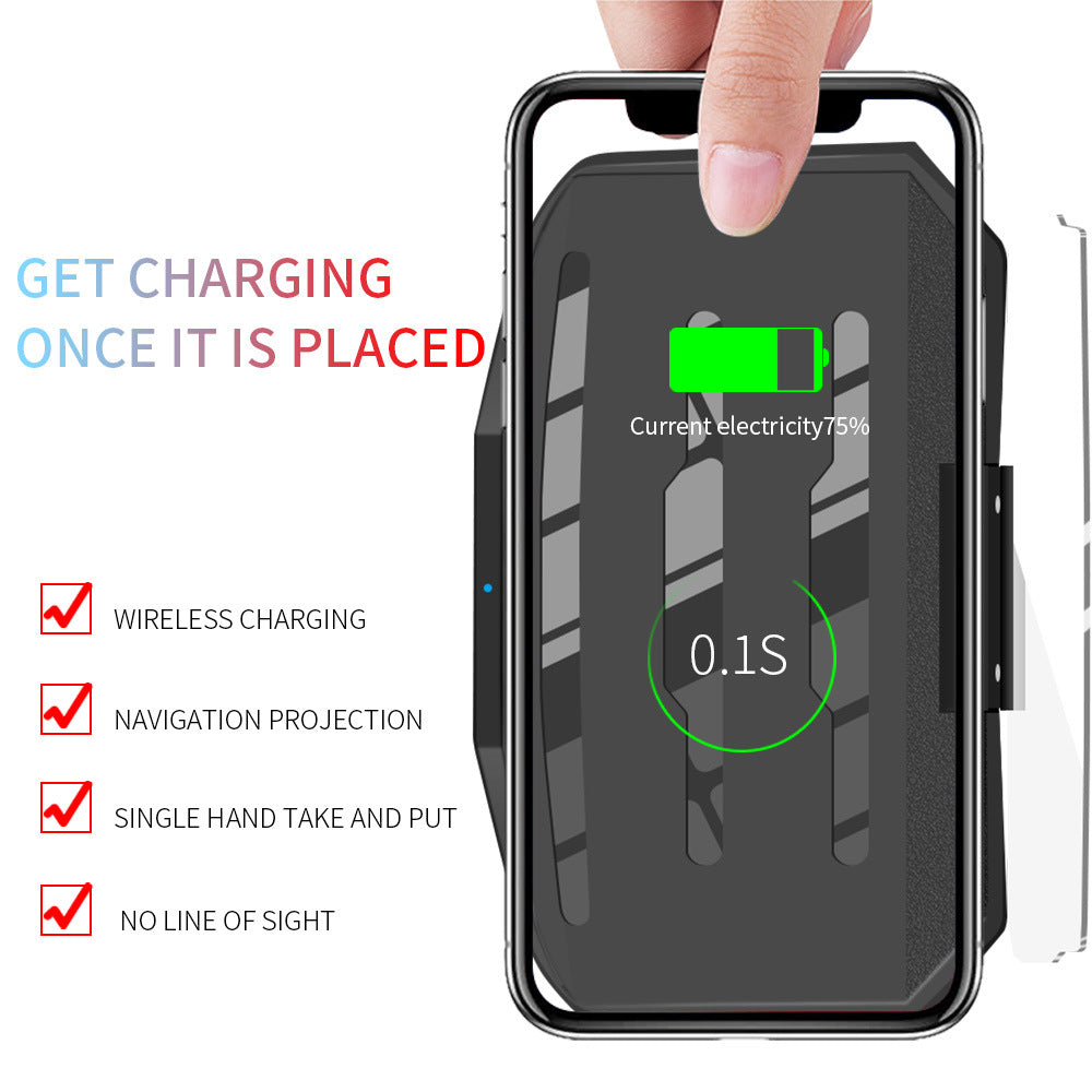Wireless Car Charger Phone Dock with HUD Display by HitMyNeed